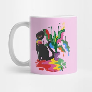 Trippy Cat & Plant Mug